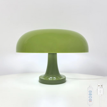 Load image into Gallery viewer, Modern Danish Mushroom Table Lamp – Minimalist Orange Bedside Light