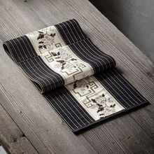 Load image into Gallery viewer, Vintage Embroidered Bamboo Tea Table Runner