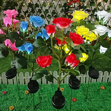 Load image into Gallery viewer, Solar Powered Rose Garden Lights for Outdoor Landscape and Patio Décor