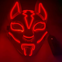 Load image into Gallery viewer, Luminous LED Full Face Fox Mask for Halloween & Cosplay