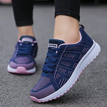 Load image into Gallery viewer, Women's Lace-Up Mesh Sneakers for Everyday Comfort and Breathable Walking