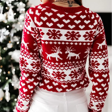 Load image into Gallery viewer, Cozy Winter Christmas Snowflake Knit Sweater for Women