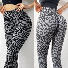Load image into Gallery viewer, Leopard Print Seamless High Waisted Yoga Leggings