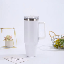 Load image into Gallery viewer, Stainless Steel Insulated Tumbler with Straw and Handle – 40 oz Large Capacity Thermal Cup