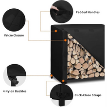 Load image into Gallery viewer, Waterproof Outdoor Firewood Rack Cover for Patio Log Storage 4FT 420D Oxford Fabric