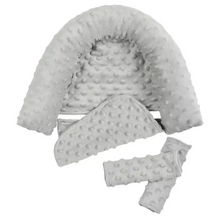Load image into Gallery viewer, Baby Car Seat Head Support Pillow and Strap Covers Set for Infant Neck Protection