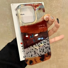 Load image into Gallery viewer, Retro Patchwork Glacier Pattern Silicone Phone Case