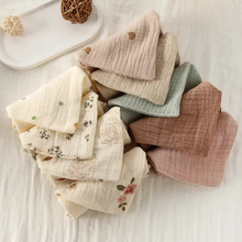 Load image into Gallery viewer, Soft 6-Layer Pure Cotton Baby Washcloth and Burp Cloth Set