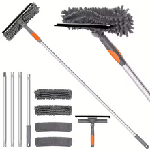 Load image into Gallery viewer, Rotatable Window Squeegee and Cleaning Kit with Extendable Pole