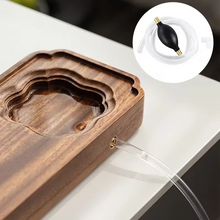 Load image into Gallery viewer, Luxury Walnut Wood Tea Tray with Drainage for Modern Home Tea Brewing