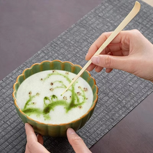 Load image into Gallery viewer, Japanese Matcha Tea Ceremony Set with Bamboo Whisk, Scoop, and Ceramic Bowl