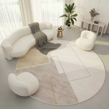 Load image into Gallery viewer, Simple Cream Crystal Velvet Floor Mat for Bathroom, Kitchen and Living Spaces