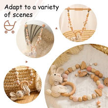 Load image into Gallery viewer, Handmade Crochet Wooden Baby Rattle Toy with Ocean Animal Mobile