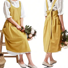 Load image into Gallery viewer, Cross Back Cooking Apron with Pockets