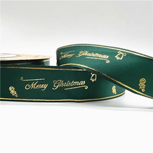 Load image into Gallery viewer, Christmas Printed Polyester Ribbon for Handmade Decoration and Gift Wrapping, 15ft x 1in