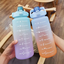 Load image into Gallery viewer, Outdoor 68oz Large Capacity Leakproof Water Bottle with Straw and Time Marker