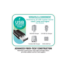 Load image into Gallery viewer, 12" Queen Air Mattress with USB Pump and Fiber-Tech Support