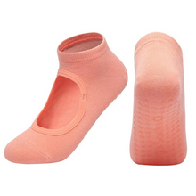 Load image into Gallery viewer, Non Slip Backless Yoga Socks with Breathable Cotton Grip