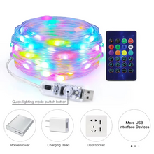 Load image into Gallery viewer, RGB IC Smart LED String Lights for Indoor and Outdoor Decoration