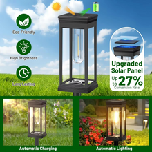 Load image into Gallery viewer, Solar Glow Garden Path Lights – 2 Piece Set