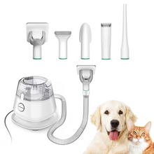 Load image into Gallery viewer, 5-in-1 Dog Grooming Vacuum Kit – Low Noise Pet Hair Remover with Deshedding Tools & Dust Cup