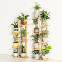 Load image into Gallery viewer, Bamboo Plant Stand Rack, 5 and 6 Tier Indoor Outdoor Flower Pot Holder Shelf
