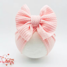 Load image into Gallery viewer, Cozy Knotted Baby Beanie with Bow Headband