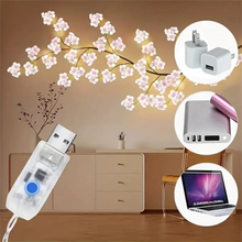 Load image into Gallery viewer, Soft Pink Sakura Glow Branch LED Light with 8 Lighting Modes and USB Plug