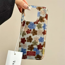 Load image into Gallery viewer, Vintage Blended Flowers Soft Phone Case with Vortex Pattern