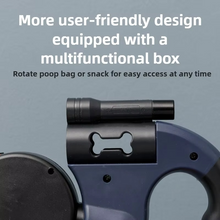 Load image into Gallery viewer, Premium Retractable Double Dog Leash with Reflective Tape and LED Light for Small Dogs