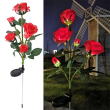 Load image into Gallery viewer, Solar Powered Rose Garden Lights for Outdoor Landscape and Patio Décor