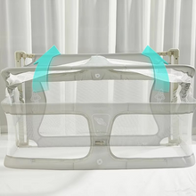 Load image into Gallery viewer, Portable Foldable Baby Crib with Safety Rails and Breathable Mesh Bedside Sleeper