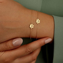 Load image into Gallery viewer, Paw Print Bracelet in Stainless Steel