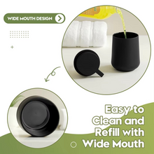 Load image into Gallery viewer, Matte Black Liquid Hand Soap Dispenser 11oz Modern Refillable Plastic Bottle for Bathroom and Kitchen Counter