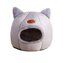 Load image into Gallery viewer, Cozy Cave Winter Cat & Small Dog Bed