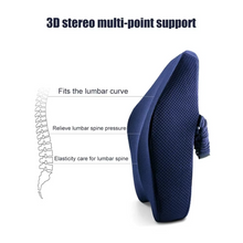 Load image into Gallery viewer, Memory Foam Orthopedic Seat Cushion with Tailbone and Lumbar Support