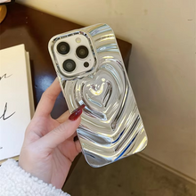 Load image into Gallery viewer, Retro Folds 3D Love Heart iPhone Case