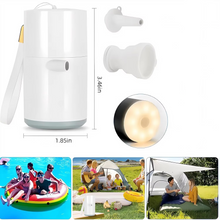Load image into Gallery viewer, Portable Mini Air Pump with Rechargeable SOS Light for Camping and Outdoor Use