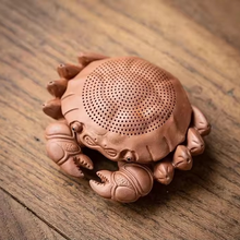 Load image into Gallery viewer, Creative Crab Purple Sand Tea Filter Ornament for Kungfu Tea Table