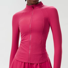 Load image into Gallery viewer, Womens Slim Fit Running Jacket With Full Zip Long Sleeve Lightweight Sports Top