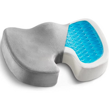 Load image into Gallery viewer, Gel Seat Cushion with Memory Foam and Non-Slip Support for Office, Car, and Home