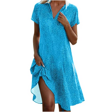 Load image into Gallery viewer, Elegant Polka Dot Midi Shirt Dress for Women