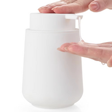 Load image into Gallery viewer, Matte Black Liquid Hand Soap Dispenser 11oz Modern Refillable Plastic Bottle for Bathroom and Kitchen Counter