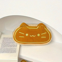 Load image into Gallery viewer, Caramel Cat Plush Pencil Case – Large Capacity Cute Organizer for Students