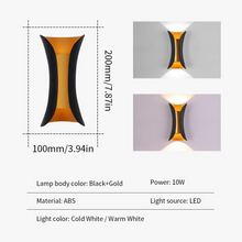 Load image into Gallery viewer, Modern Dual-Tone LED Wall Lamp – Waterproof & Minimalist for Indoors & Outdoors