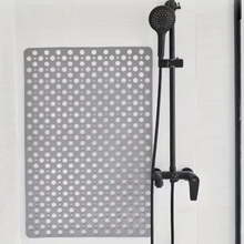 Load image into Gallery viewer, Square Non-Slip Shower Mat with Suction Cups and Quick-Drain Round Hole Design