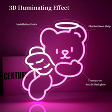 Load image into Gallery viewer, Charming Bear Neon Light with Dimmer - USB Powered Wall Decor