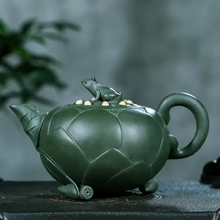 Load image into Gallery viewer, Handmade Yixing Purple Clay Teapot for Traditional Chinese Tea Ceremony 14 oz