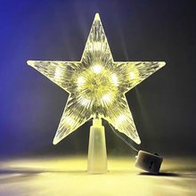 Load image into Gallery viewer, Christmas Tree Top Star Light LED Glowing Tree Topper 6 inch