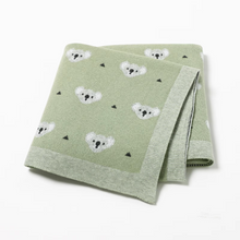 Load image into Gallery viewer, Super Soft Knit Baby Blanket with Cute Koala Design